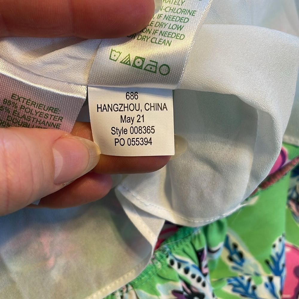Lilly Pulitzer Cristiana Stretch Midi Dress Green Floral 4 - Picture 7 of 9